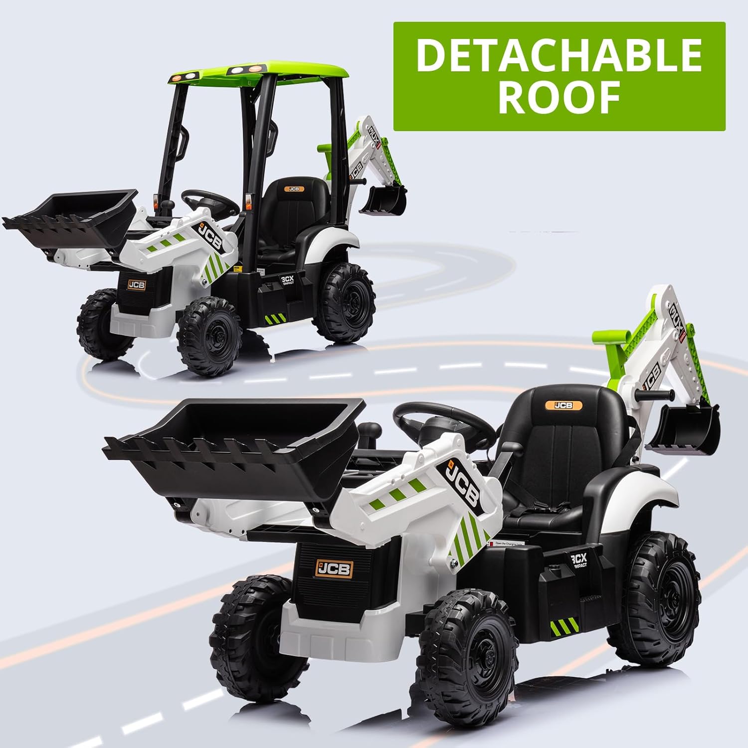 12V JCB Electric Backhoe Loade - Ride On Toy Car reseña y precio