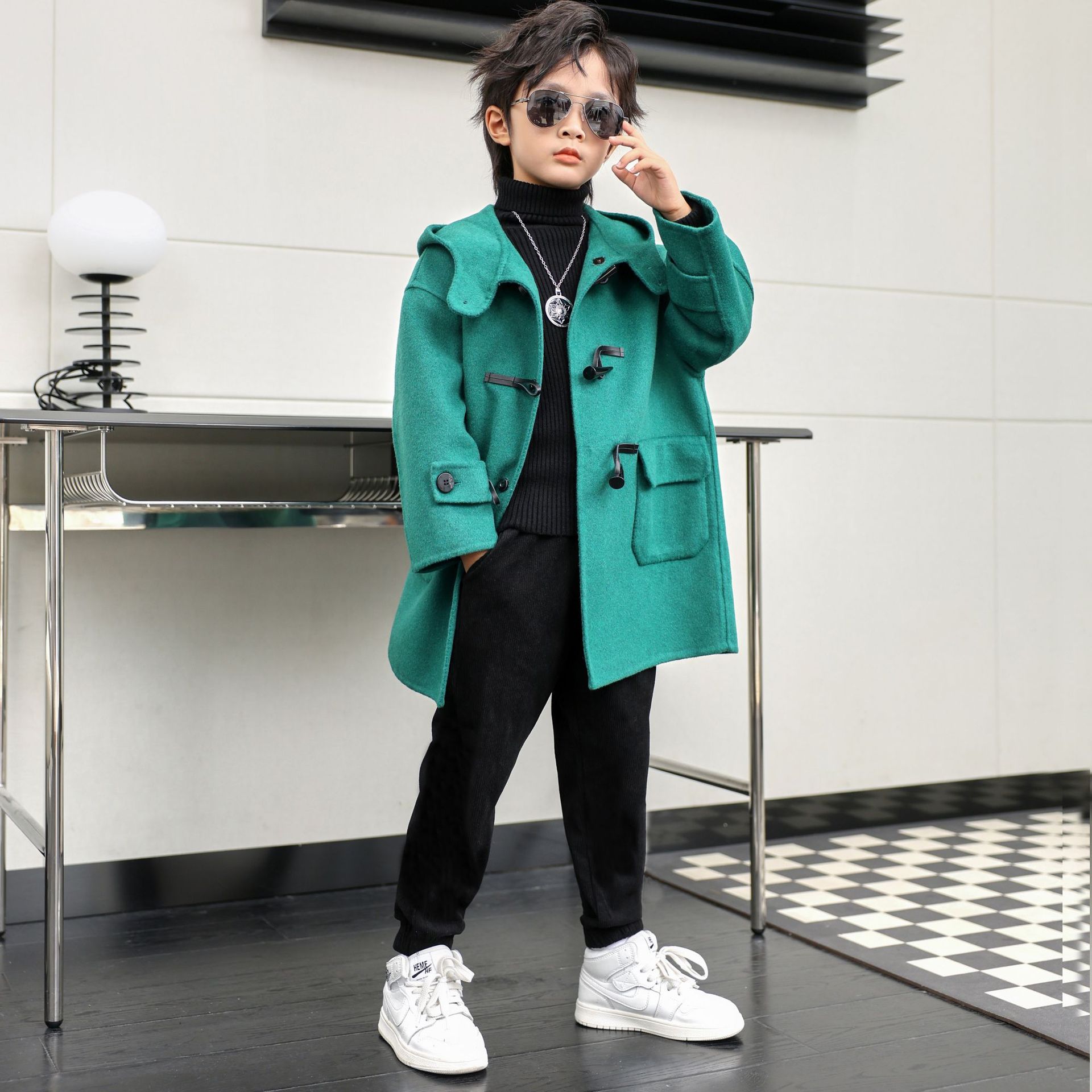 Children Winter Red Green Wool - Kids Outdoor Jacket reseña y precio