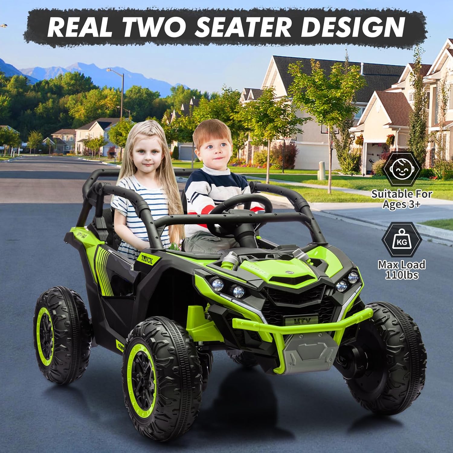 24V 2-Seater Ride-on UTV Kids  - Ride On Toy Car reseña y precio