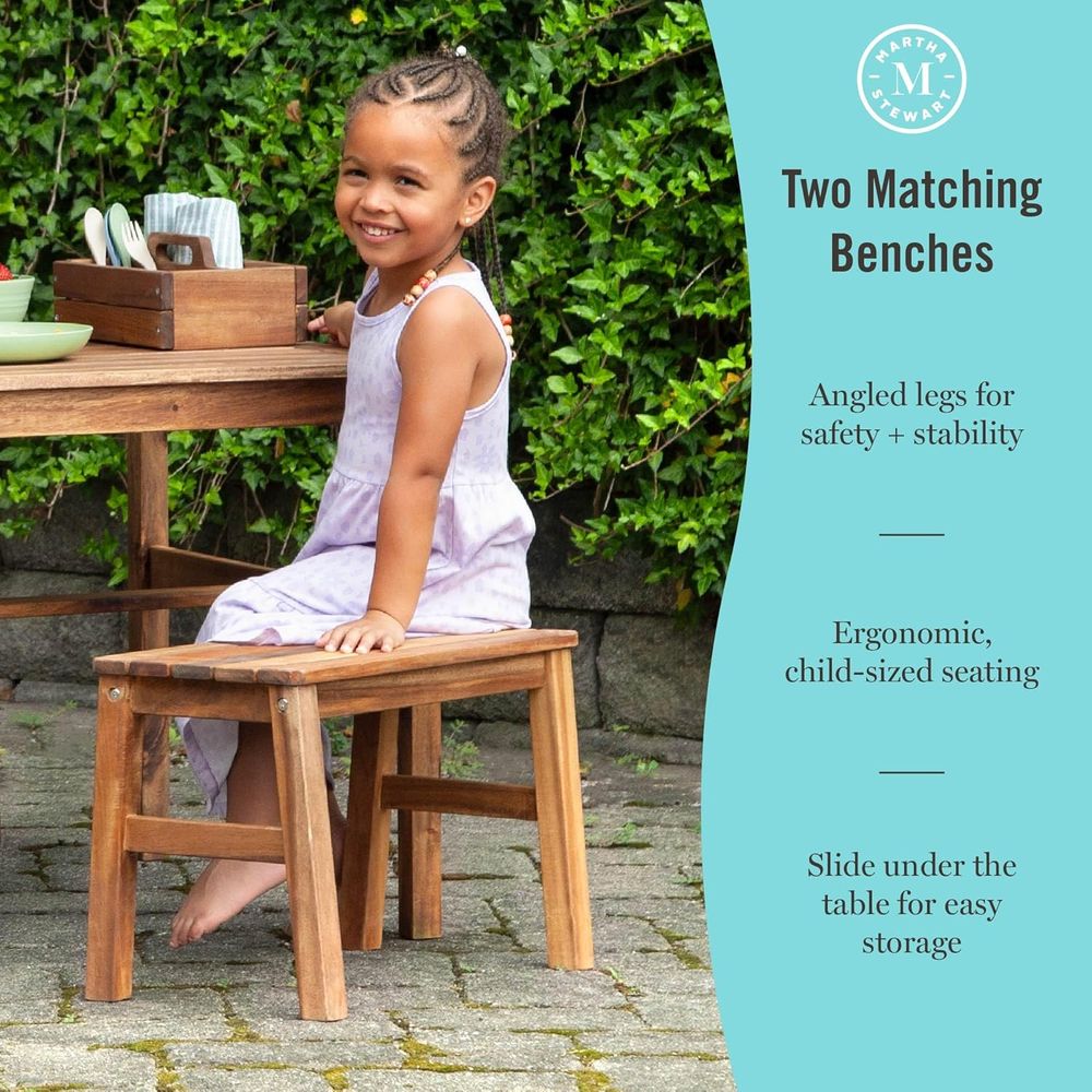 Kids Outdoor Crat Table and 2  - Kids Outdoor Table reseña y precio
