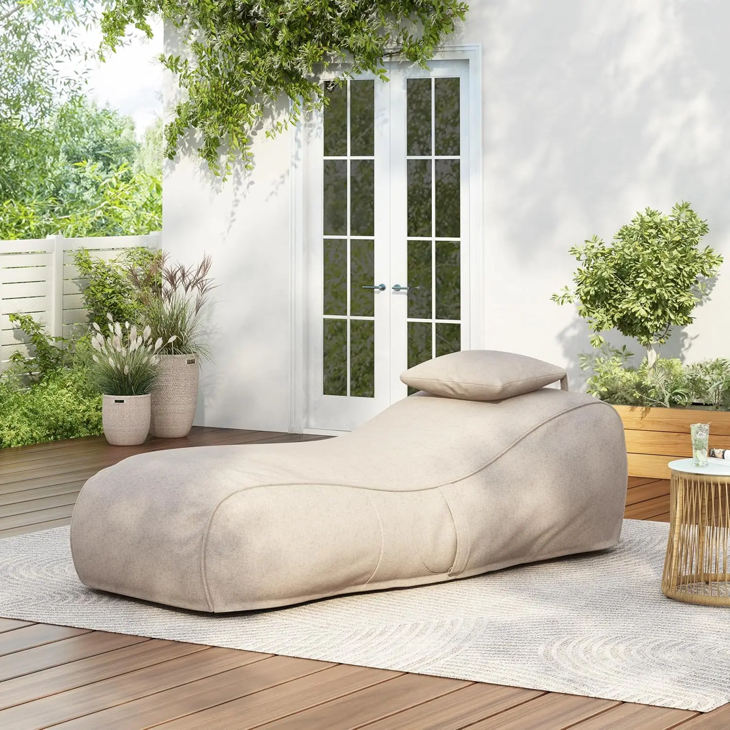 Morton Bean Bag Chair, Fabric  - Kids Outdoor Bean Bag Chair reseña y precio