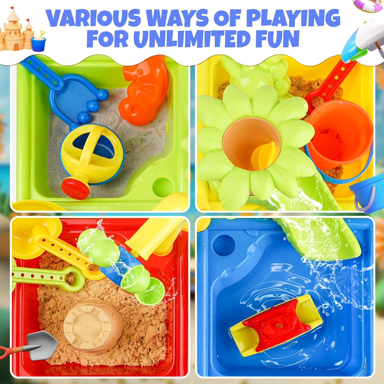 25 Pcs Summer Water Table for  - Kids Outdoor Table reseña y precio
