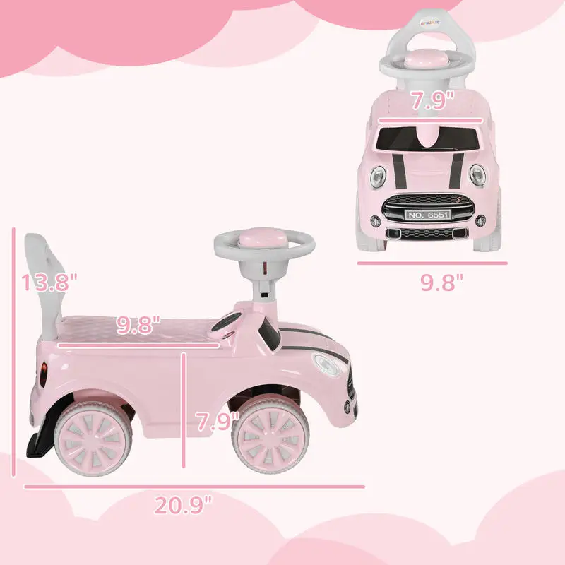 Qaba Foot to Floor Toddler Rid - Ride On Toy Car reseña y precio