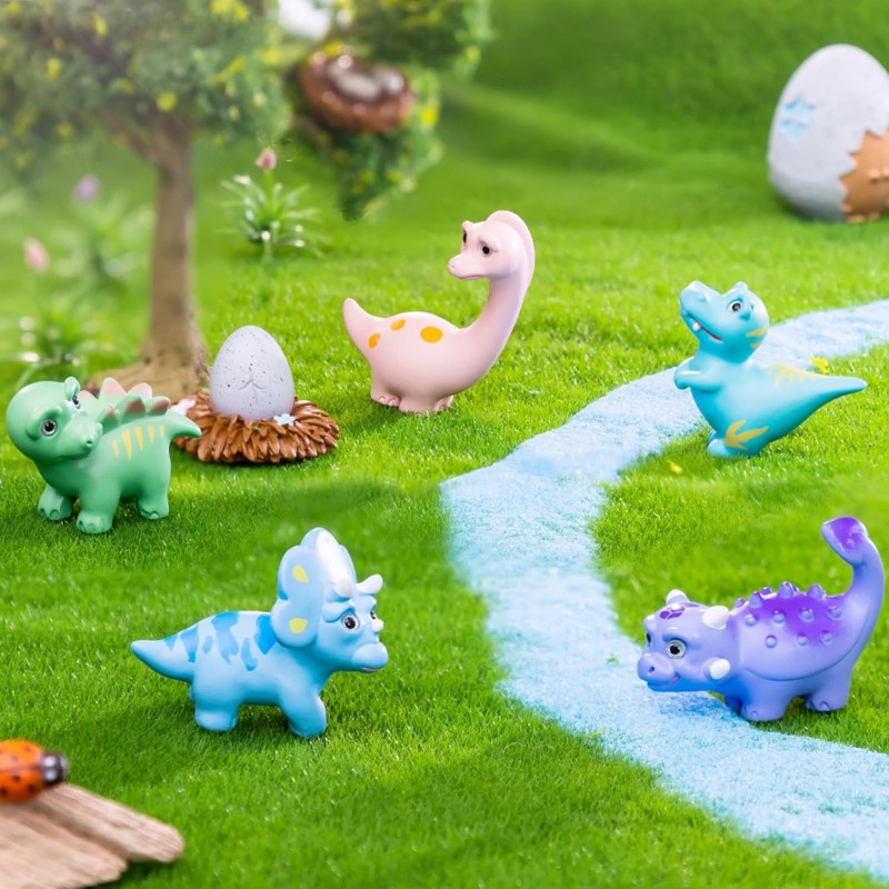 Mini Resin Animals Tiny Dinosa - Kids Outdoor Doll House reseña y precio