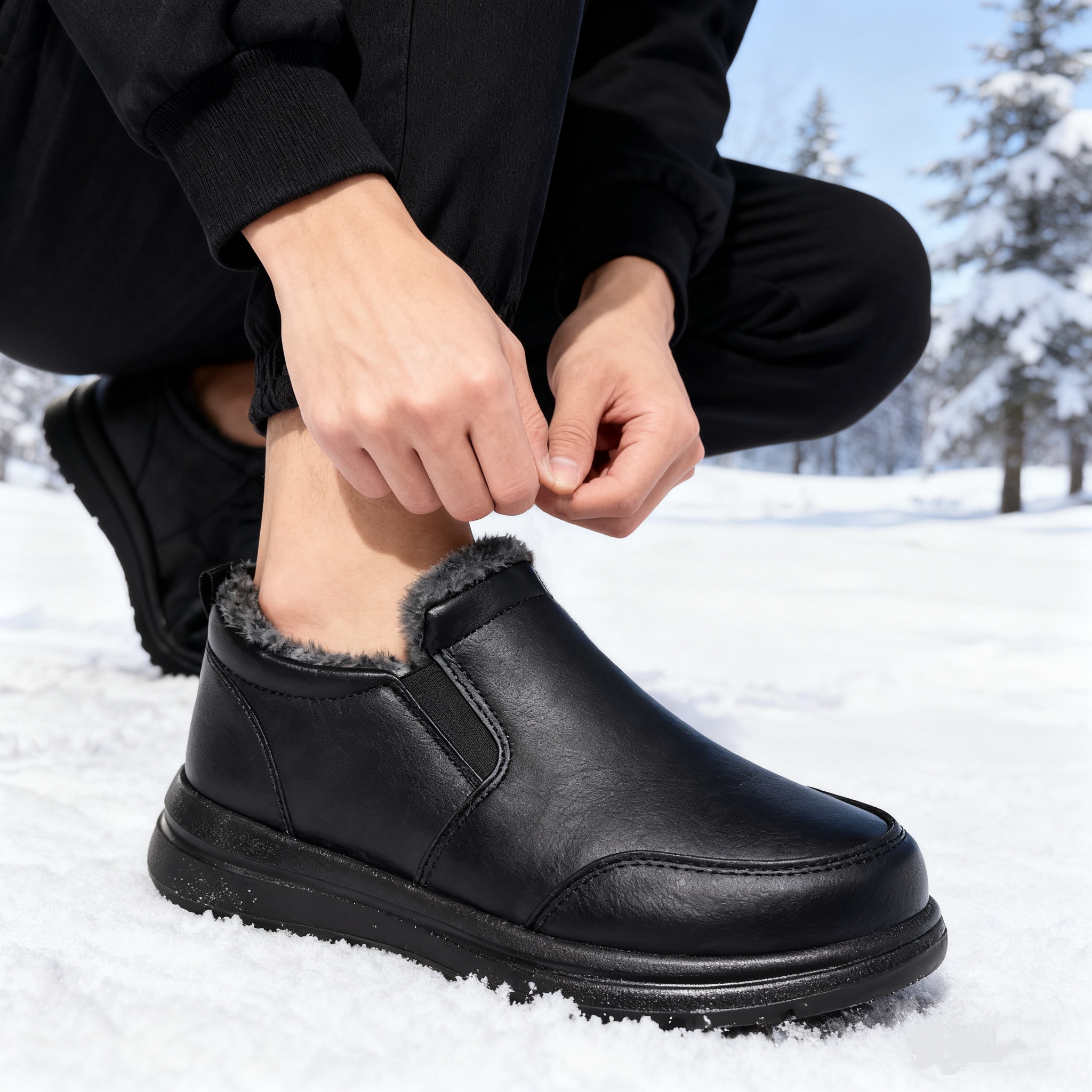 Men's Faux Fur Lined Winter An - Kids Outdoor Shoes reseña y precio