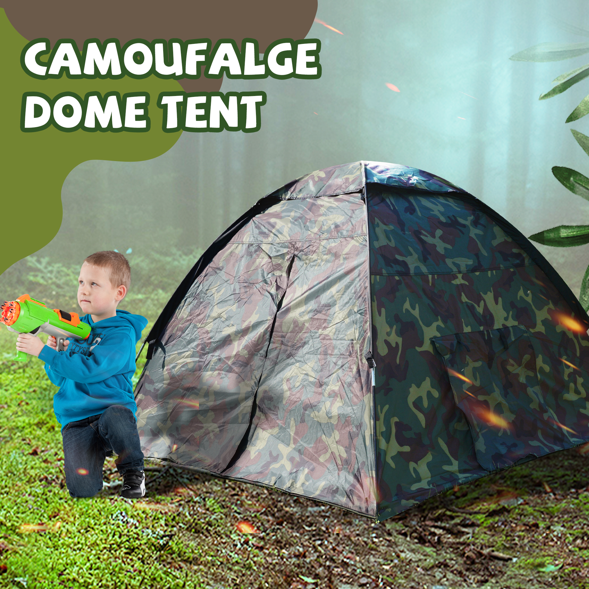 Children Play Tent Camouflage  - Kids Outdoor Play Ideas reseña y precio