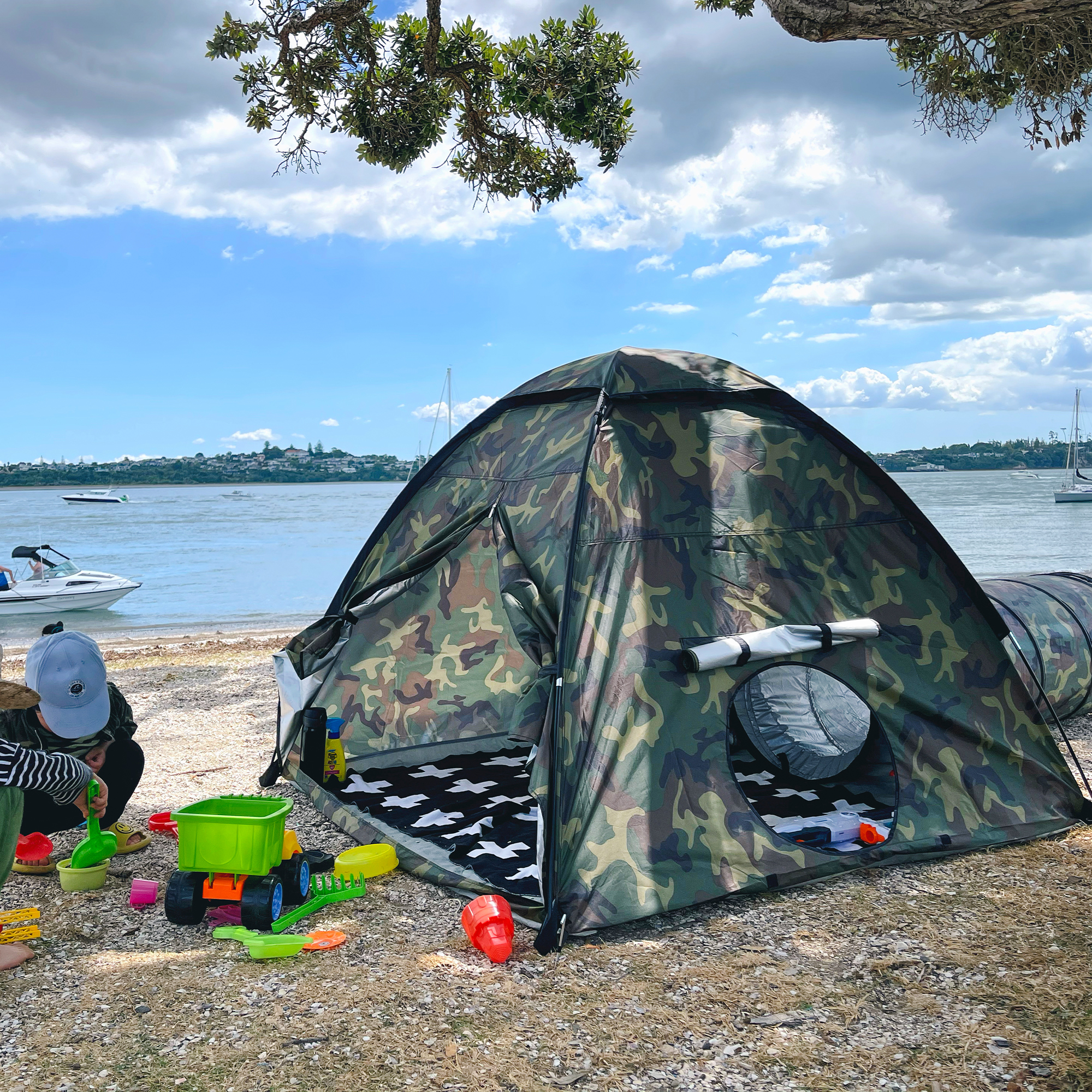 Children Play Tent Camouflage  - Kids Outdoor Play Ideas reseña y precio