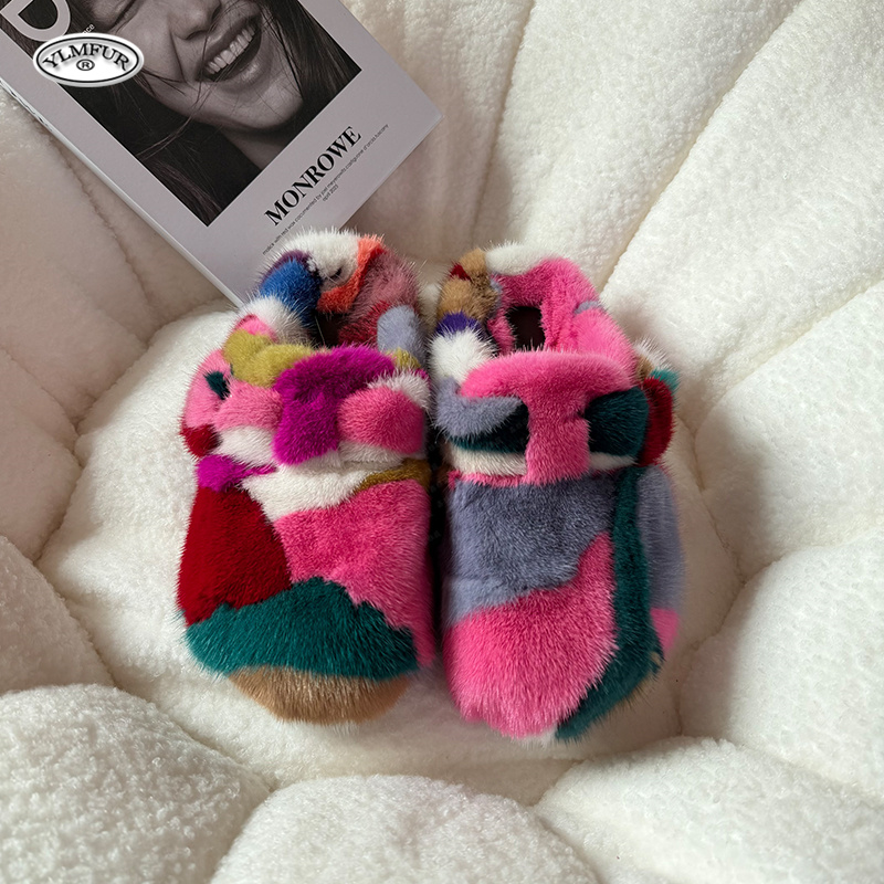 New Girl Luxury Mink Fur Slipp - Kids Outdoor Shoes reseña y precio