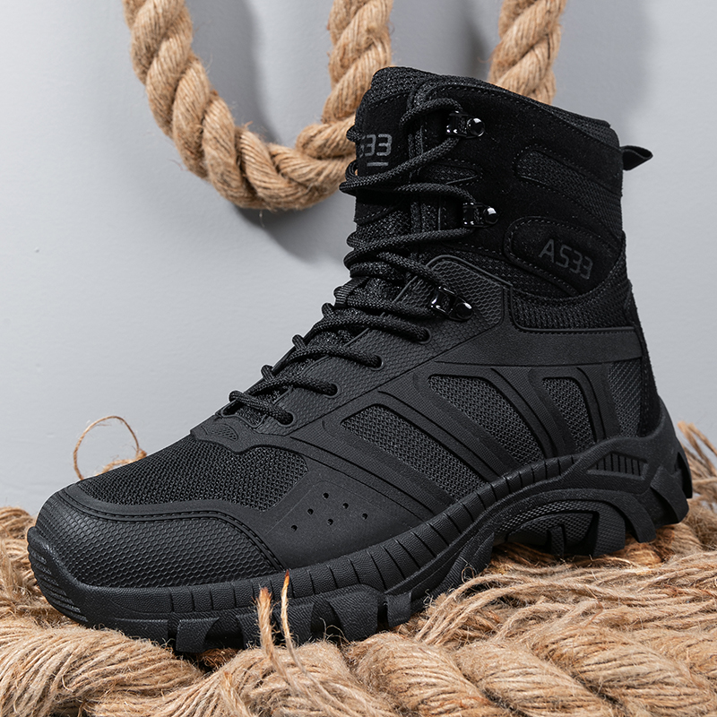 Men Tactical Boots Lace Up Des - Kids Outdoor Shoes reseña y precio