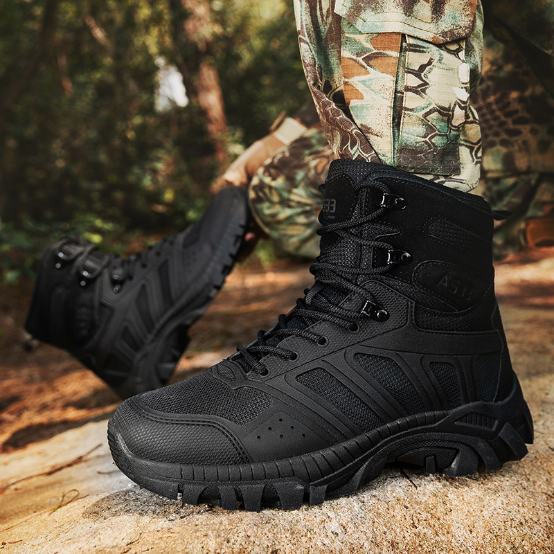 Men Tactical Boots Lace Up Des - Kids Outdoor Shoes reseña y precio