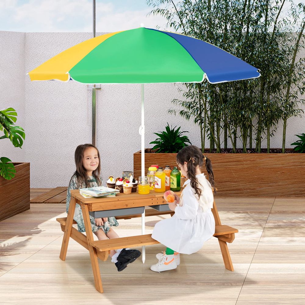 Kids Picnic Table, 4 in 1 Ceda - Kids Outdoor Table reseña y precio