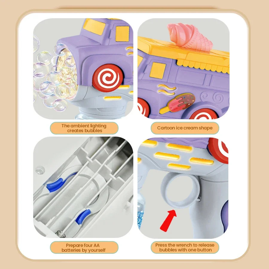Handheld Bubbles Gun Kids Toy  - Kids Outdoor Xmas Gifts reseña y precio