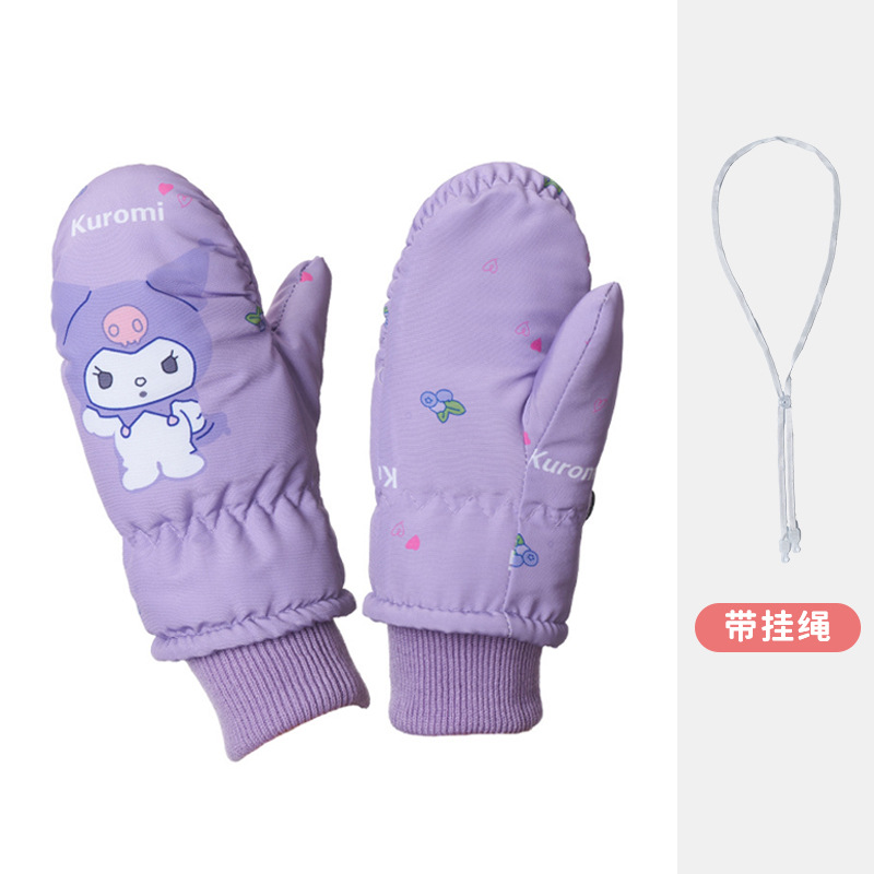 Kawaii Kuromi Fleece Ski Glove - Kids Outdoor Movies reseña y precio