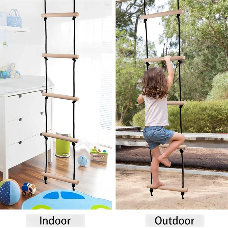 Children Climbing Rope Ladder  - Kids Outdoor Clubhouse reseña y precio
