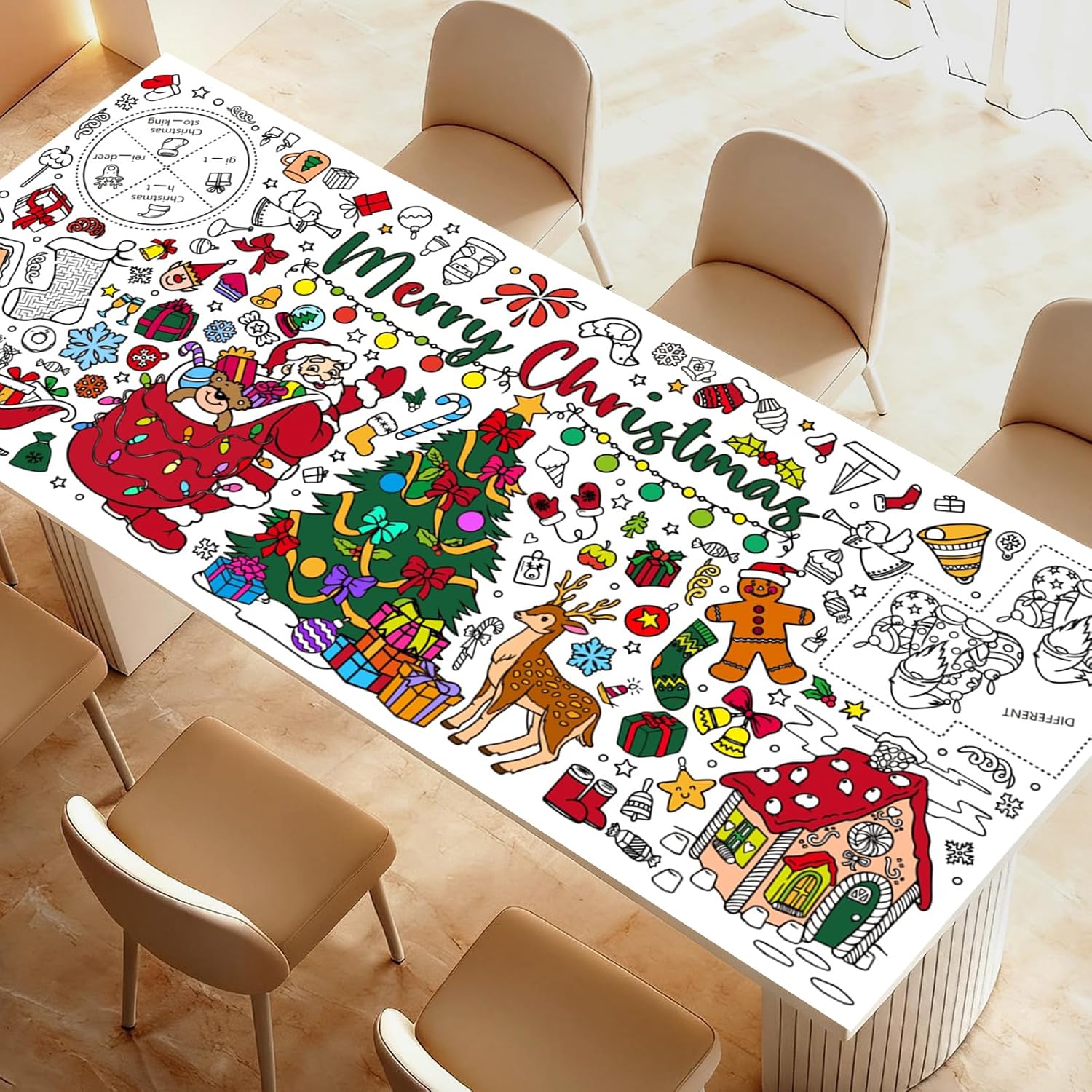 Christmas Giant Coloring Poste - Kids Outdoor Xmas Gifts reseña y precio