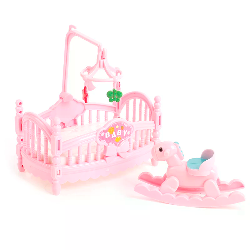 Miniature Crib Wooden Horse Se - Kids Outdoor Doll House reseña y precio