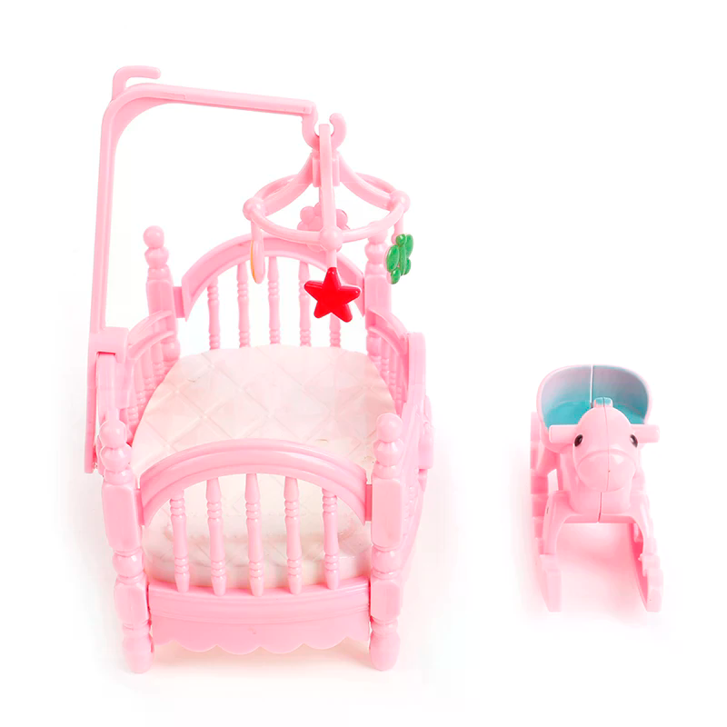 Miniature Crib Wooden Horse Se - Kids Outdoor Doll House reseña y precio