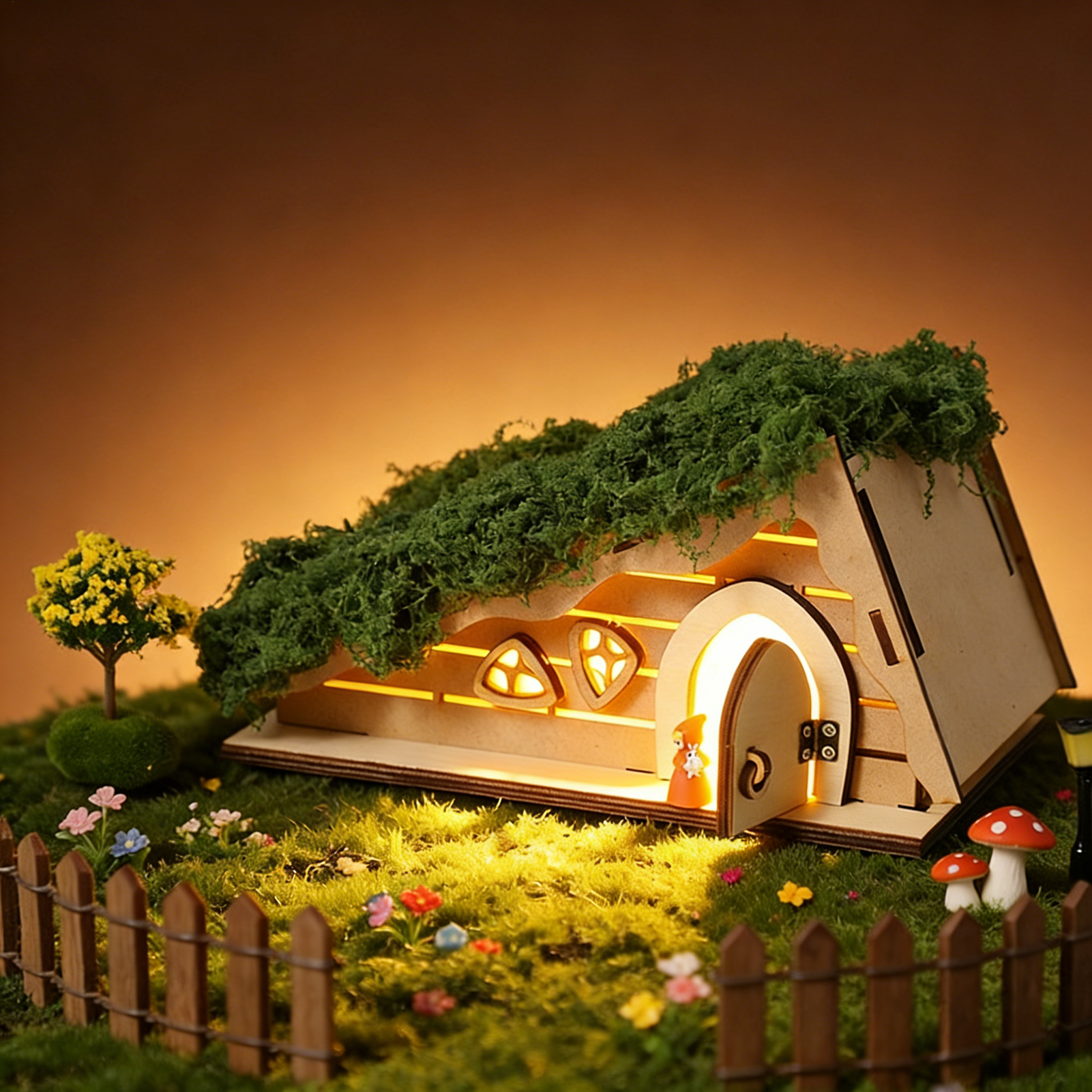 Fairy Garden Houses Wood Books - Kids Outdoor Doll House reseña y precio